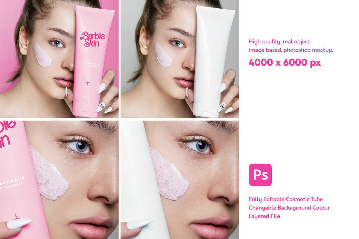 Cosmetic Tube Packaging Mockup, a Packaging Mockup by Naveera Aftab (Photo 4 of 5)