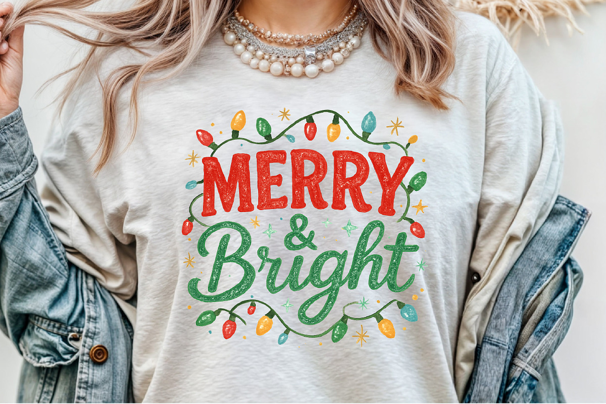 Merry and Bright Png Christmas Png, an Illustration by Sublimation Artist (Photo 4 of 9)