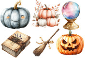 Neutral Pastel Spooky Clipart, an Illustration by Designworld (Thumbnail 2 of 9)