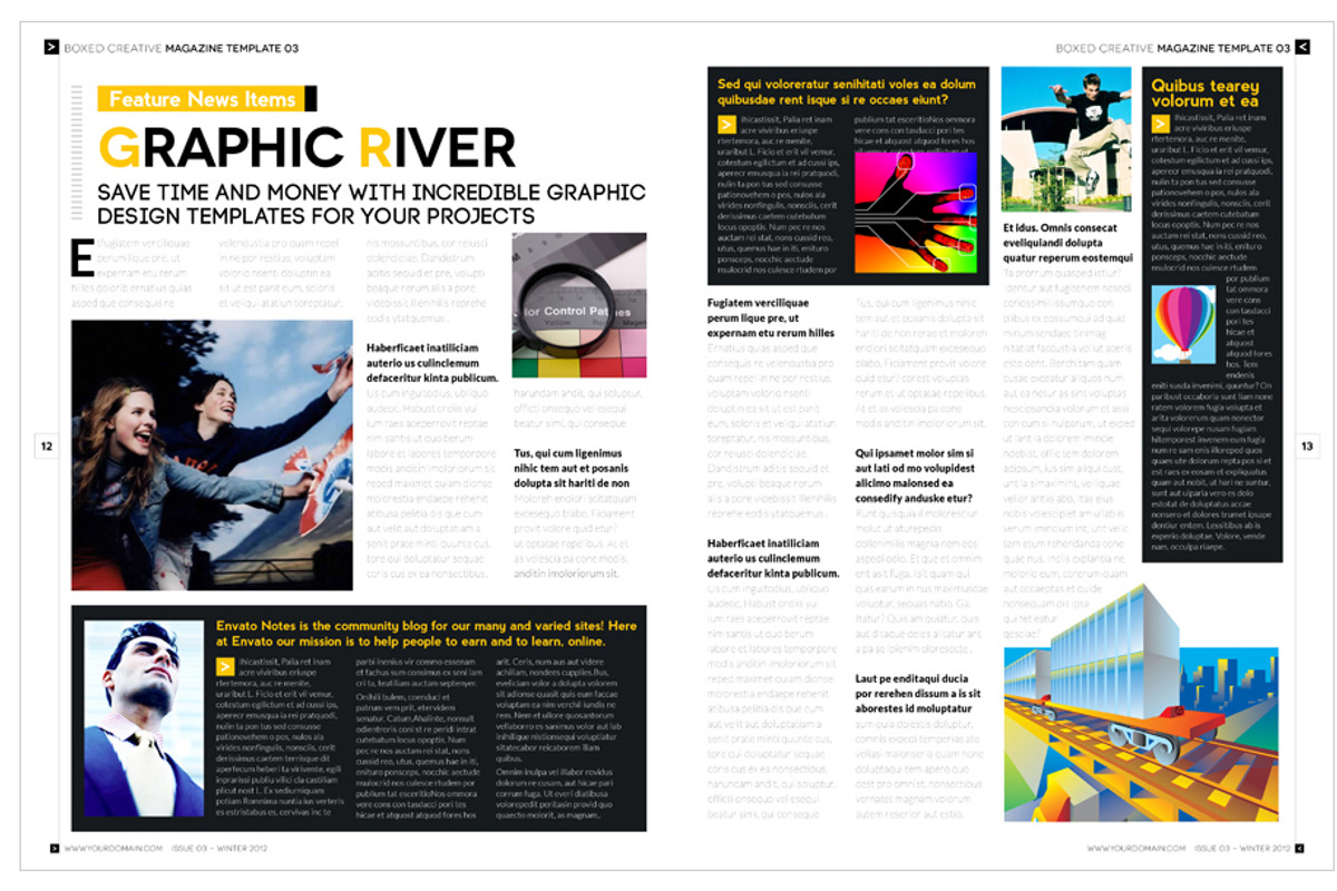 Magazine Template InDesign 03, a Magazine Template by Love Graphic Design (Photo 15 of 36)
