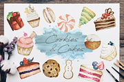 Cake and Cookies Watercolour, an Illustration by artemyst (Thumbnail 1 of 3)