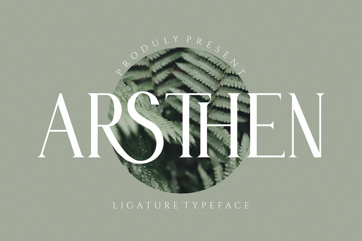 ARSTHEN Ligature Serif Typeface, a Serif Font by Alfinart (Photo 1 of 10)