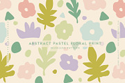 Abstract Pastel Floral Print, a Wallpaper Graphic by MalyskaStudio (Thumbnail 1 of 8)
