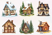 Christmas Winter Residence Clipart, an Illustration by Dream Creation (Thumbnail 6 of 6)