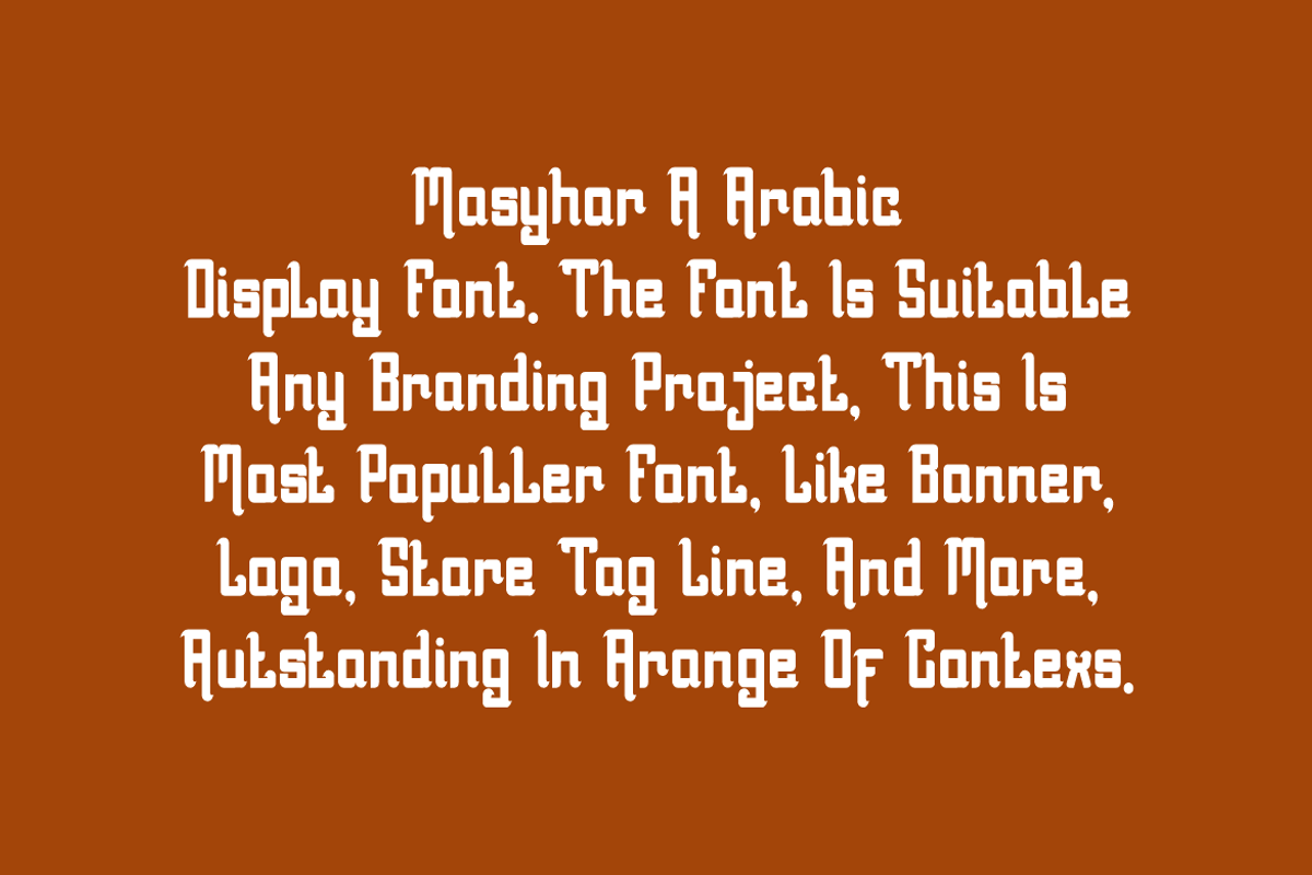 Masyhar - Arabic Font, a Serif Font by QR Design Studio (Photo 4 of 6)