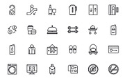 Hotel Services Icons, an Outline Icon by Middltone (Thumbnail 3 of 4)