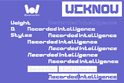 Recorded Intelligence font, a Sans Serif Font by weknow (Thumbnail 7 of 8)