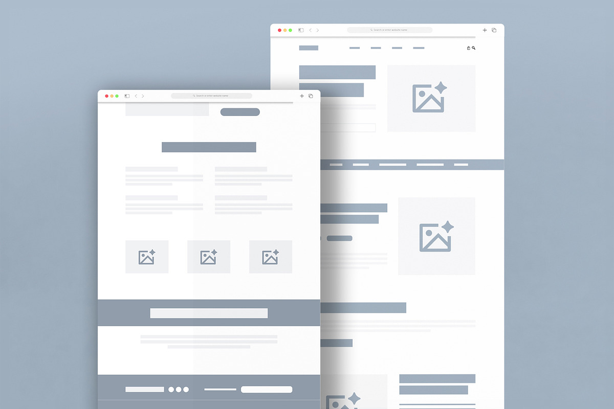 Landing Page Wireframe Template, a Landing Page Template by CreativeShaper (Photo 1 of 6)