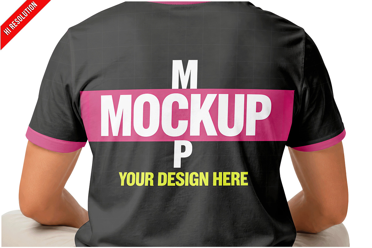 T-shirt Seated Model PSD, a Shirt Mockup by Bruno's Shop (Photo 1 of 3)