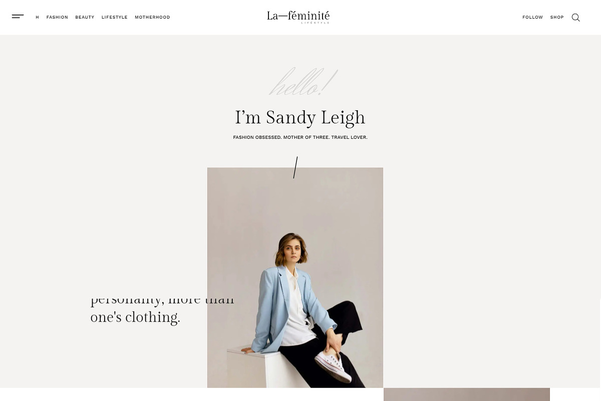 Minimal Fashion WordPress Blog, a Landing Page Template by Elite Templates (Photo 8 of 10)