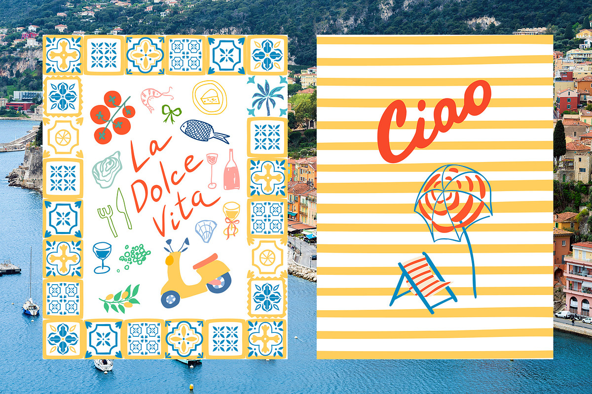 Italian Dolce Vita clipart & posters, an Object Graphic by Tani Kuzminka (Photo 3 of 15)