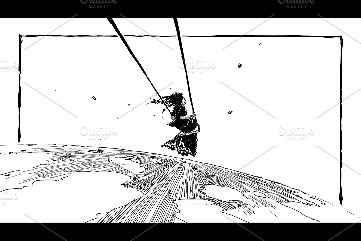 Black & white drawing collection., a Person Illustration by Grandfailure (Photo 10 of 23)