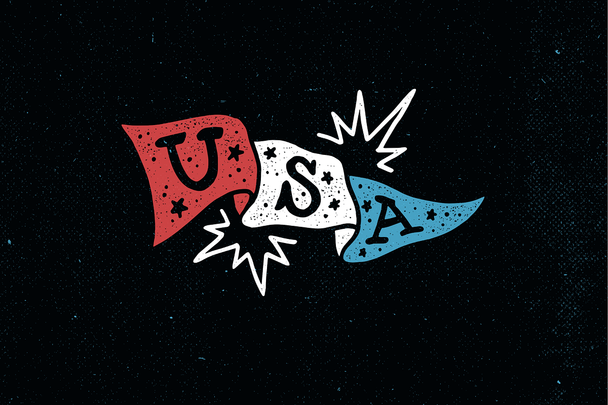 4th of July Americana Lettering, a Seasonal Illustration by JoshuaRed Design (Photo 5 of 6)