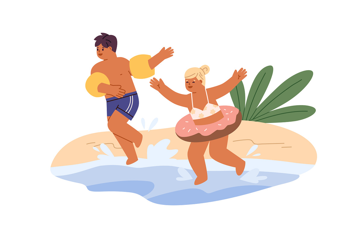 Happy kids on summer holidays set, a Person Illustration by Good Studio (Photo 5 of 10)