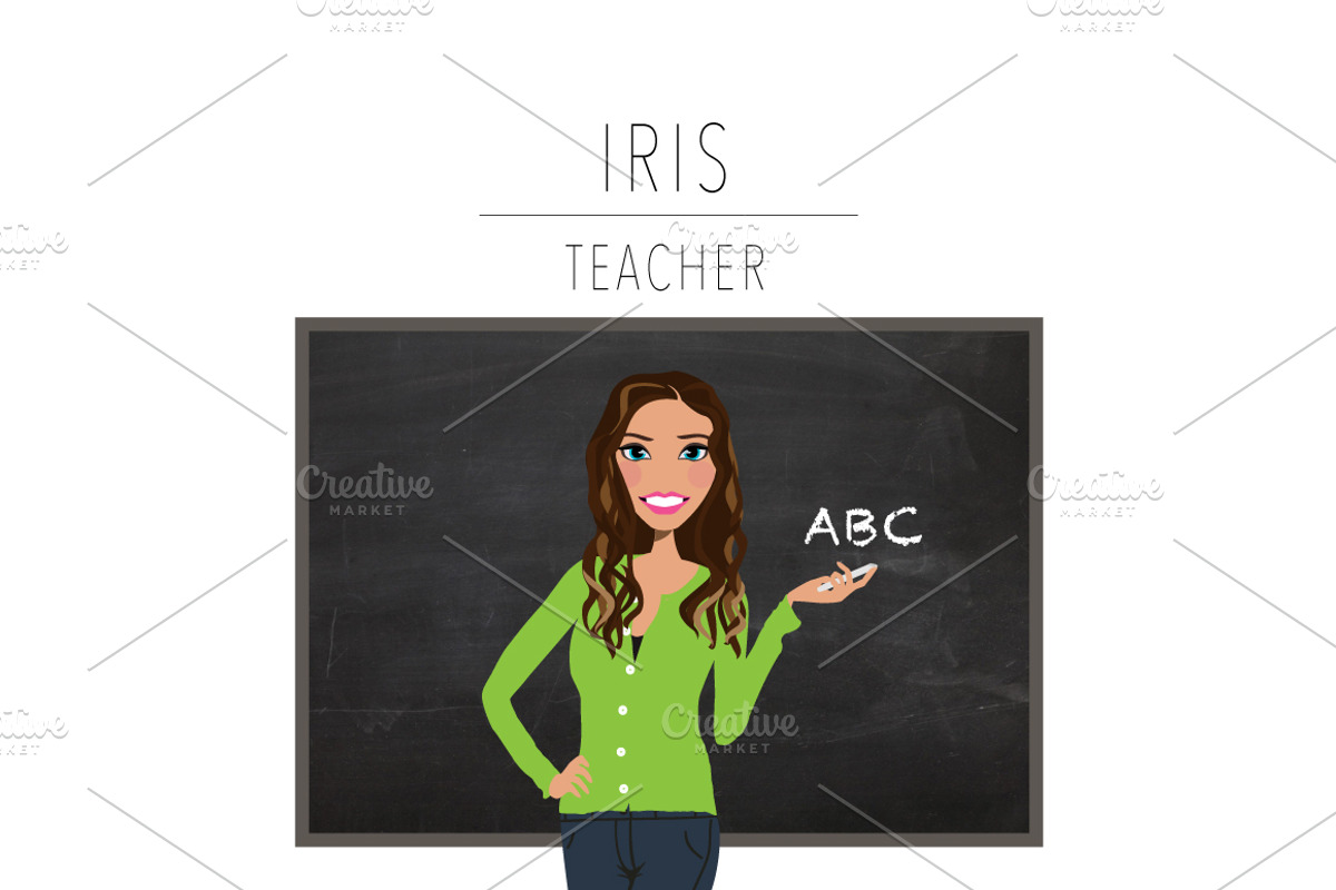 Teacher Portrait Creator | Clip Art, an Education Illustration by Lauren Lesley Studio (Photo 12 of 33)