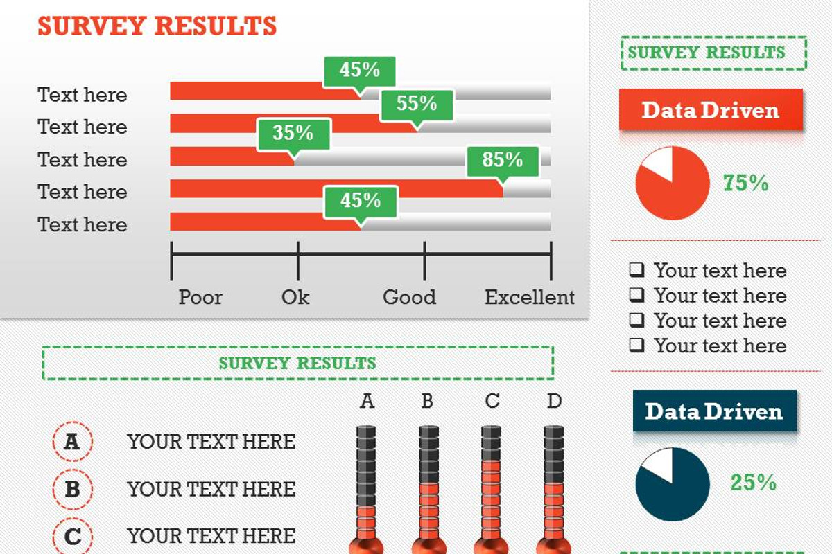 Survey Results Infographic Slides P1, a Presentation Template by Yes Presentations (Photo 5 of 10)