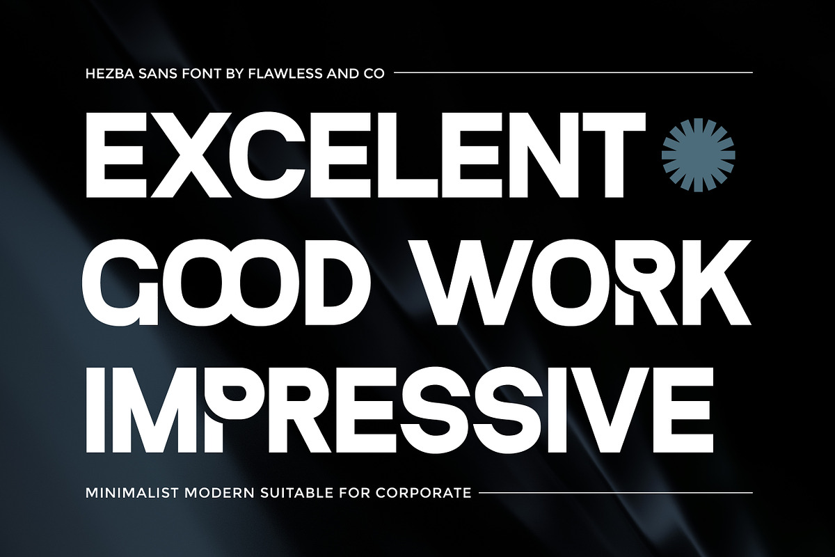 Hezba - Modern Sans Serif Font, a Sans Serif Font by Flawless And Co (Photo 2 of 10)