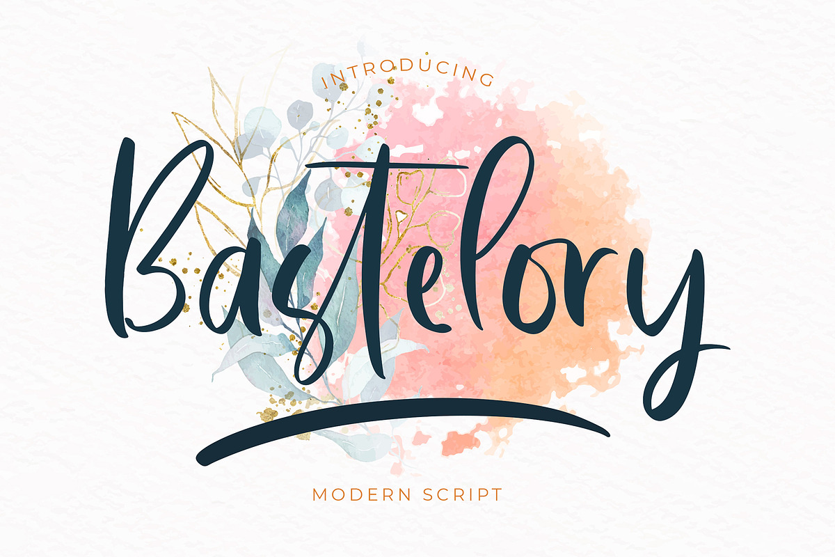 Bastelory Modern Script Font, a Script Font by Giant Design (Photo 1 of 10)
