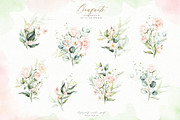Watercolor Blush Floral Alphabet Set, a Decorative Illustration by Veris Studio (Thumbnail 2 of 24)