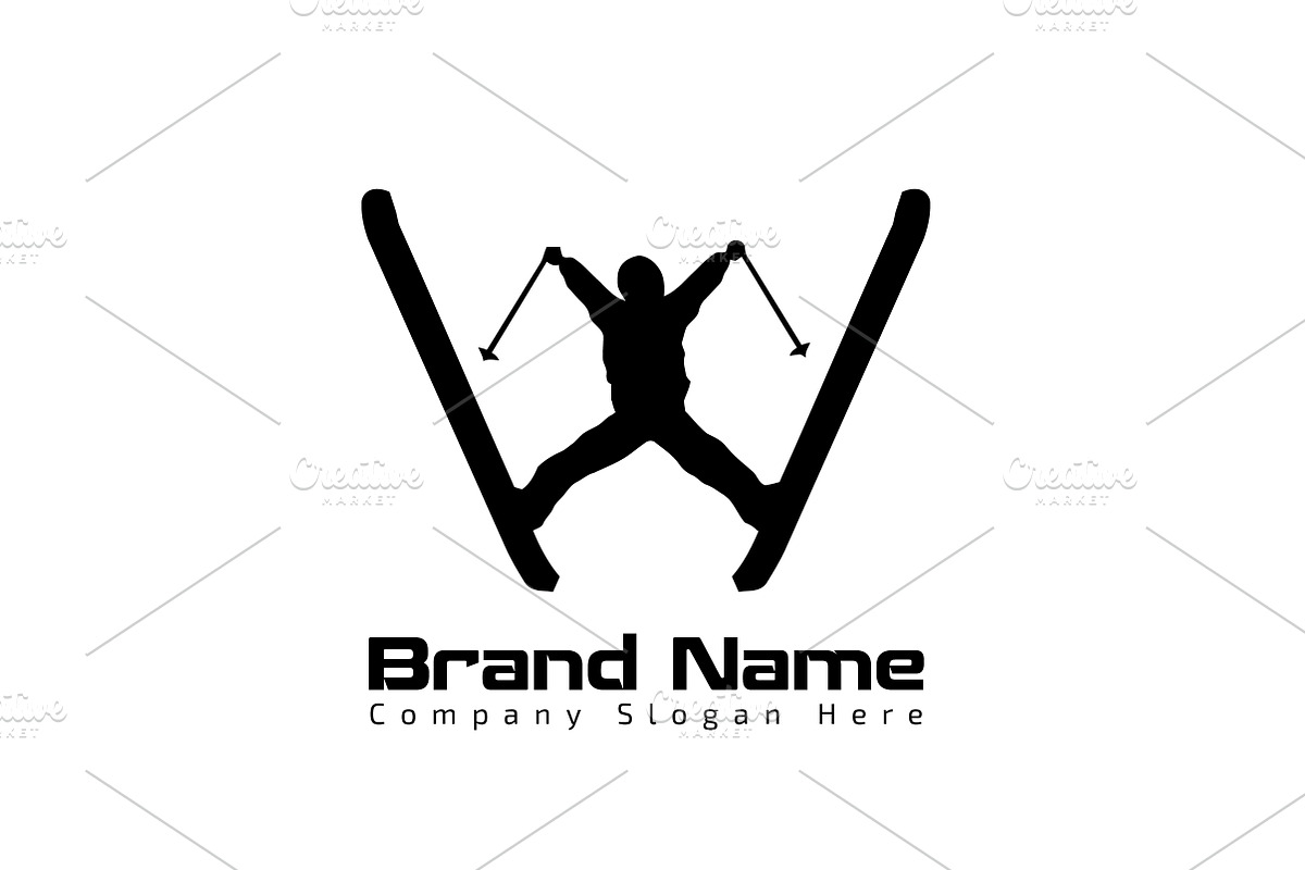 Modern Ski Logo - Vector & Mock-Up, a Branding & Logo Template by Multiple (Photo 2 of 5)