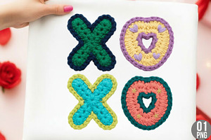 XOXO Knit Png, Xoxo Yarn PNG,, an Illustration by Designking
