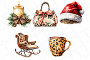 Watercolor Leopard Print Christmas, an Illustration by DreamPrint404 (Thumbnail 7 of 7)