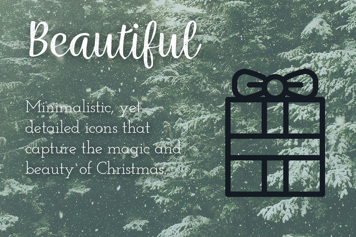 Monoline Christmas Icons, an Outline Icon by Art of a Champion (Photo 3 of 4)
