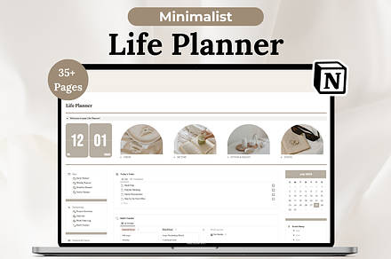 Notion Template, Notion Life Planner, a Presentation Template by Planner 2 Success