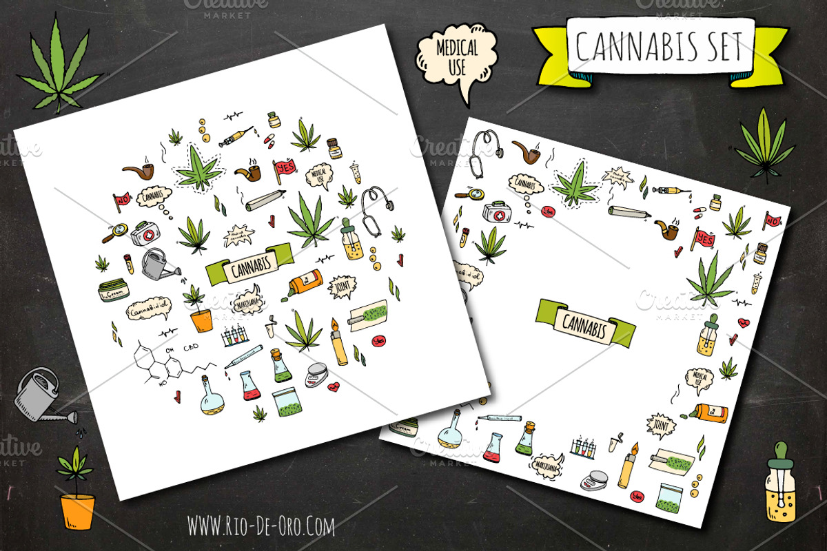 51 CANNABIS hand drawn elements!, an Outline Icon by Natasha-Pankina.com (Photo 2 of 2)