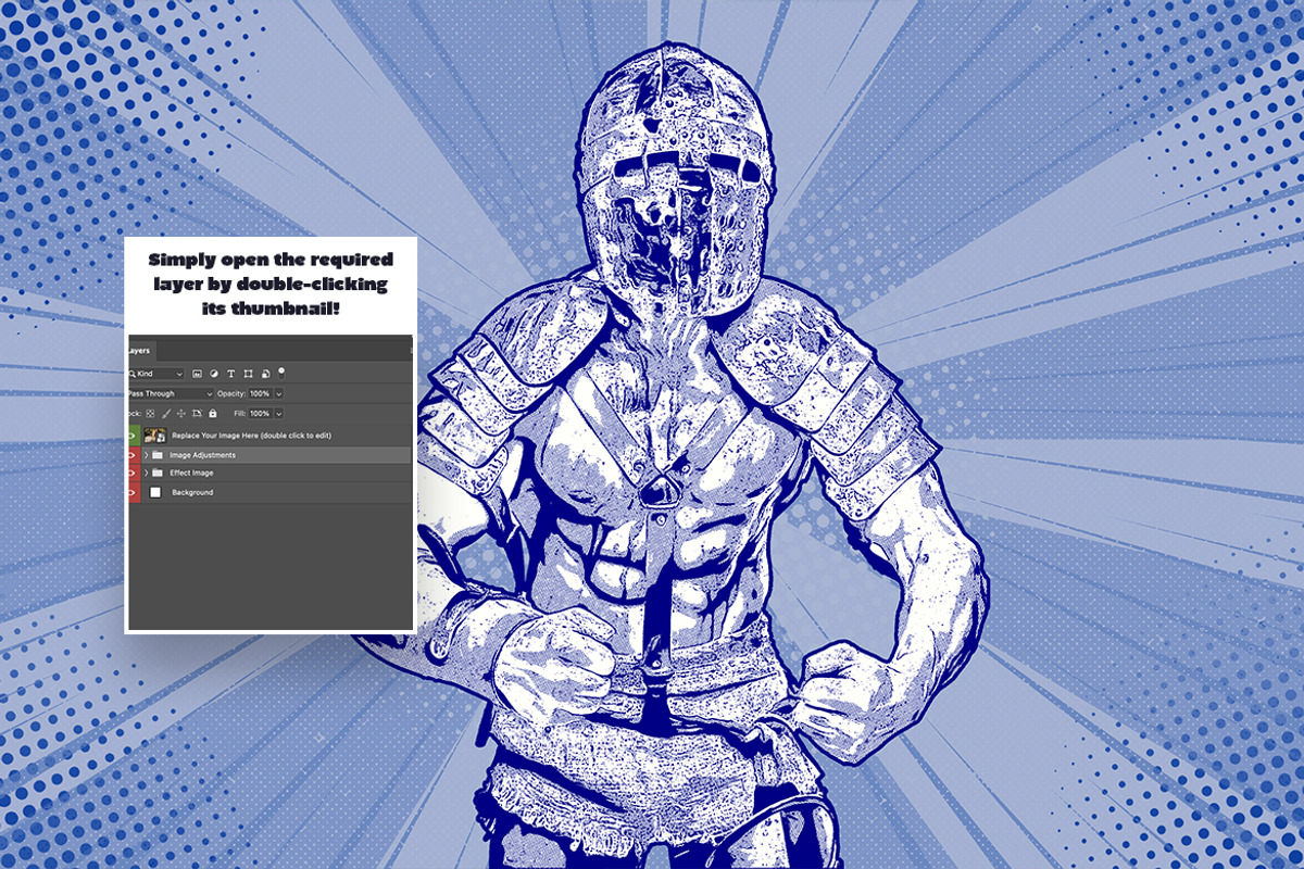 Comic Art Photo Effect, a Layer Style Add-On by iDoodle Studio