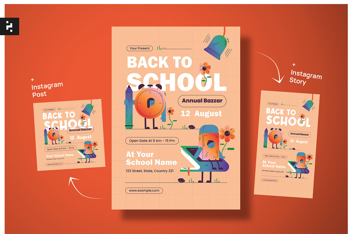 Creative Back to School Flyer, a Flyer Template by Neermana (Photo 1 of 4)