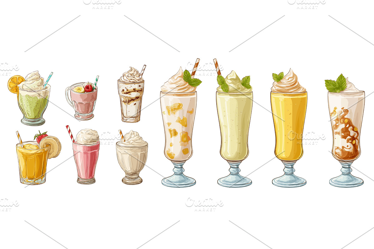 Cocktail set. Fruit chocolate, a Food Illustration by Stock-Smart-Start