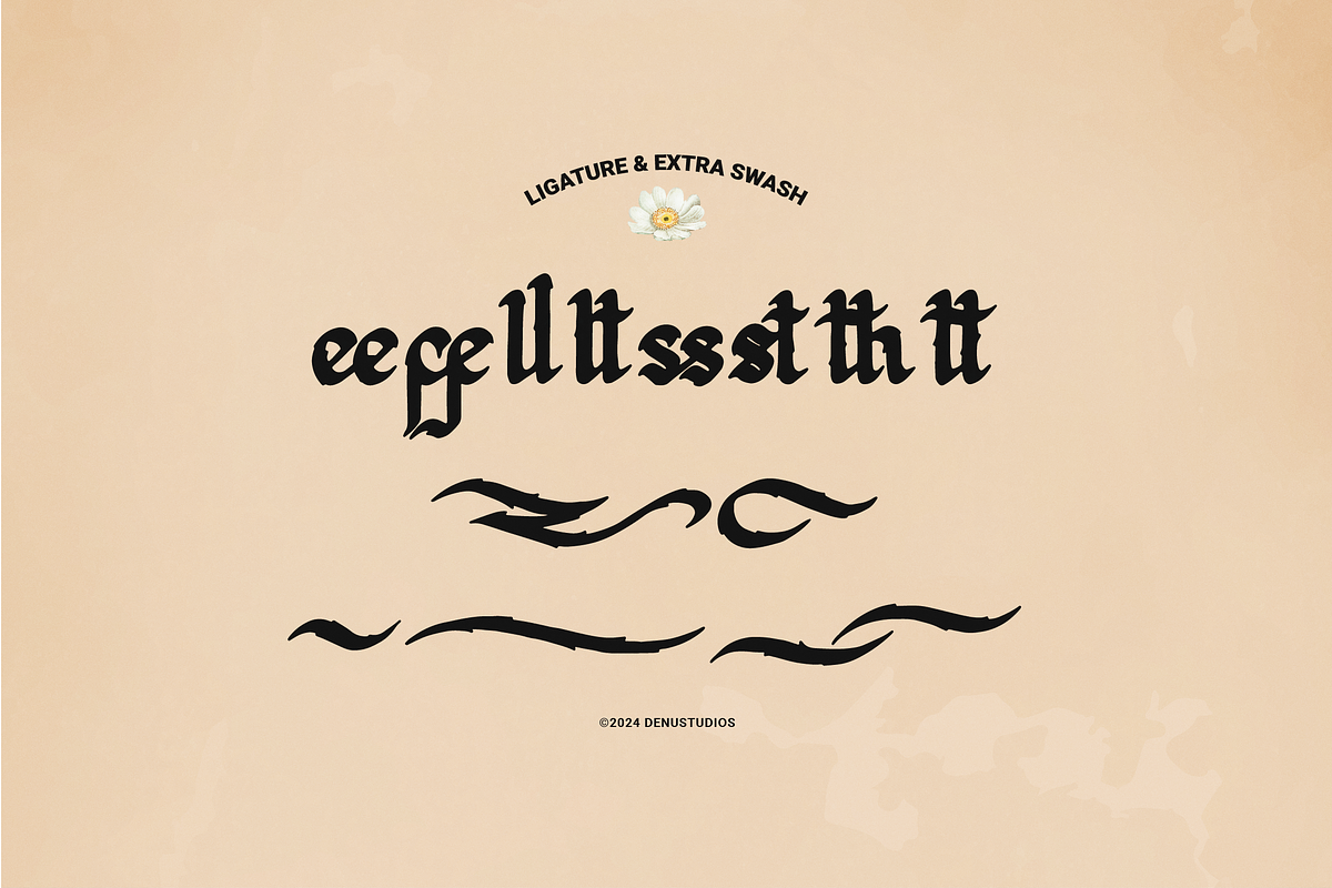Secrilka | Blackletter Typeface, a Blackletter Font by Denustudios (Photo 11 of 12)
