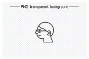 Comic Human Face Profile Icons Set, a Person Illustration by Designfour (Thumbnail 4 of 7)
