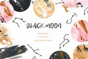 Black Moon clipart, a Texture Illustration by anastasiia.art (Thumbnail 1 of 8)