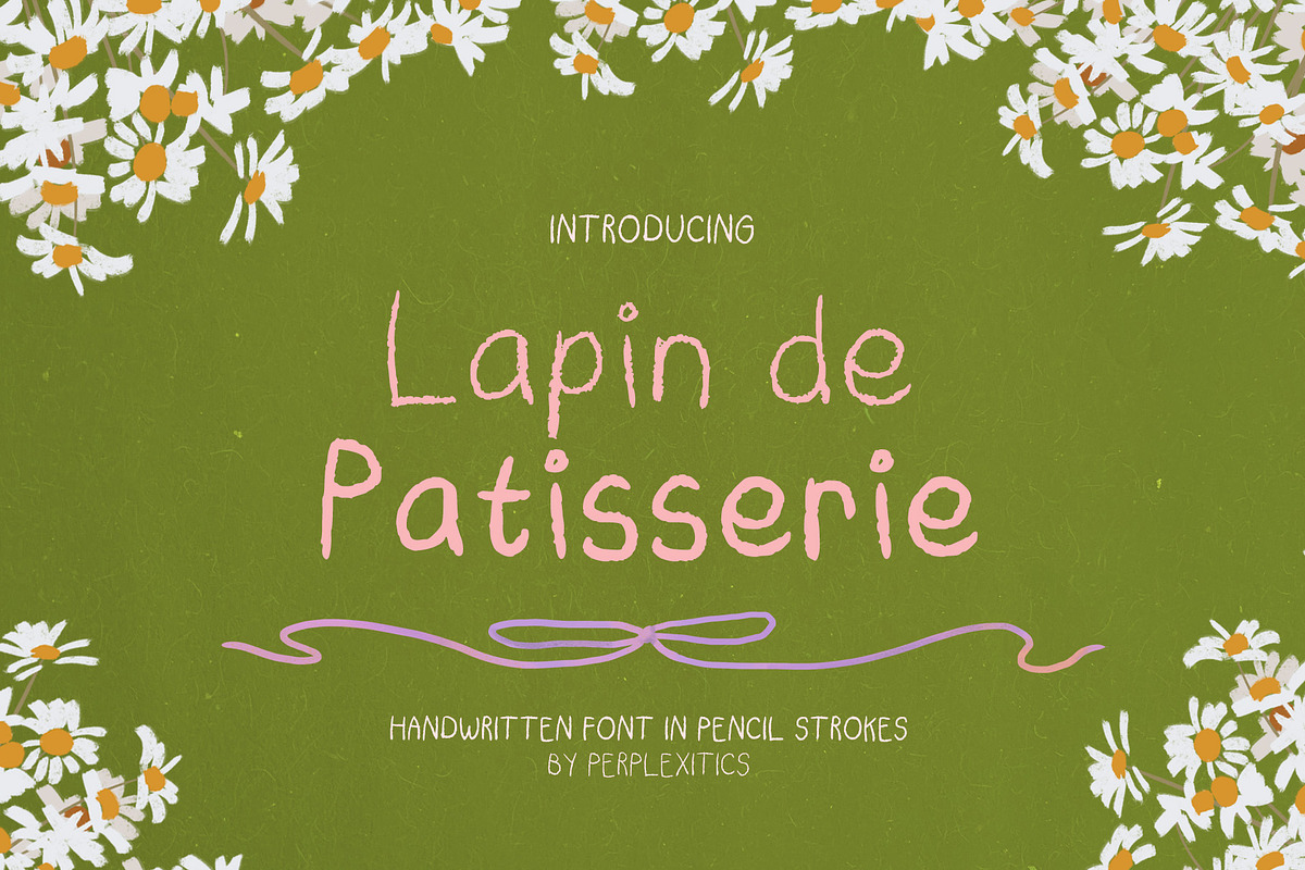 Lapin de Patisserie Pencil Font, a Handwritten Font by Perplexitics (Photo 1 of 10)