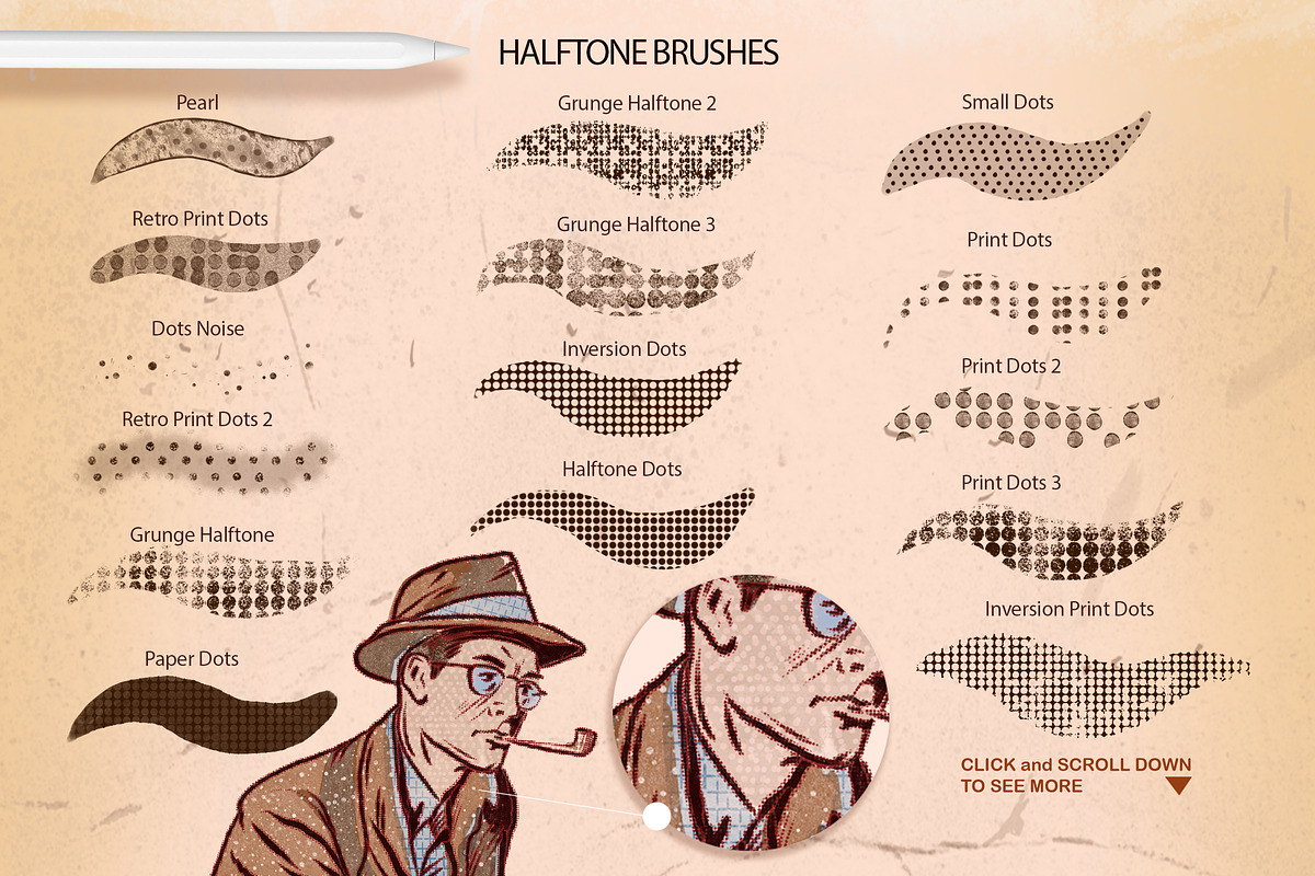 RETRO BRUSHES PROCREATE KIT, a Brush Add-On by AlexandraArt (Photo 4 of 11)