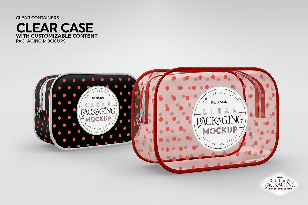 Clear Zipper Case Packaging Mockup, a Cups & Container Mockup by INCDesign (Photo 5 of 10)