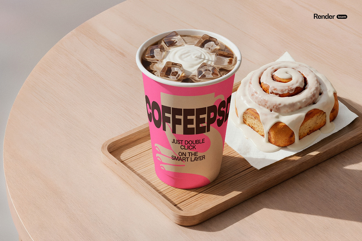Paper Cup Mockup Set, a Packaging Mockup by Renderteam (Photo 8 of 13)
