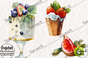 Watercolor Pastry Clipart Part 1, a Food Illustration by TanuschArts (Thumbnail 5 of 5)