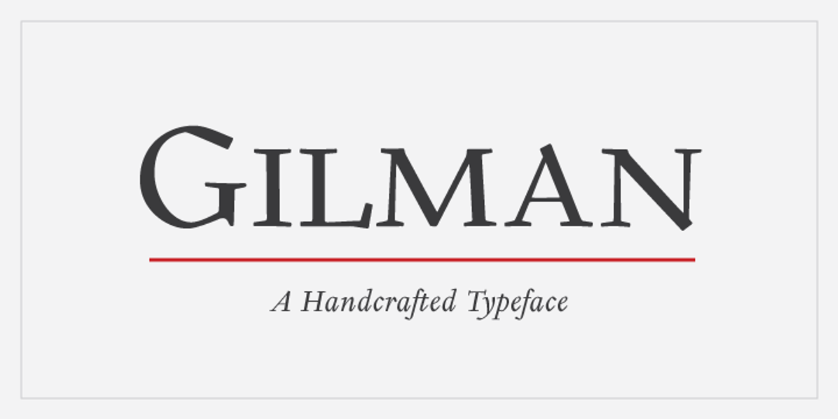 Gilman, a Serif Font by Miller Type Foundry (Photo 1 of 5)