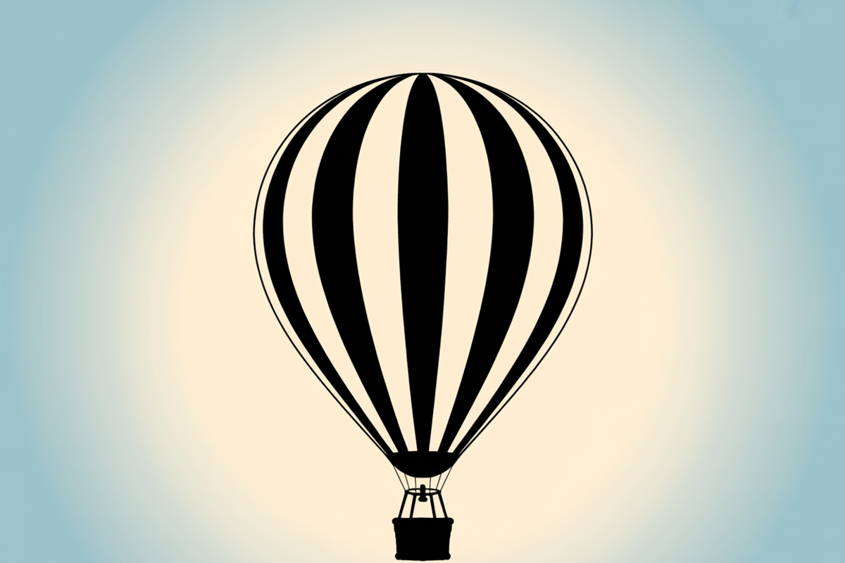 Hot Air Balloon Silhouette Bundle, an Illustration by Designs_River (Photo 4 of 9)