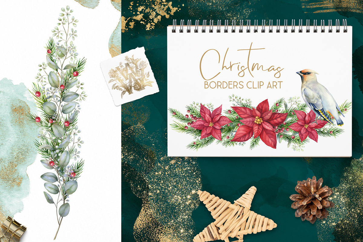 Watercolor Christmas collection, a Decorative Illustration by WonderWonder (Photo 12 of 19)