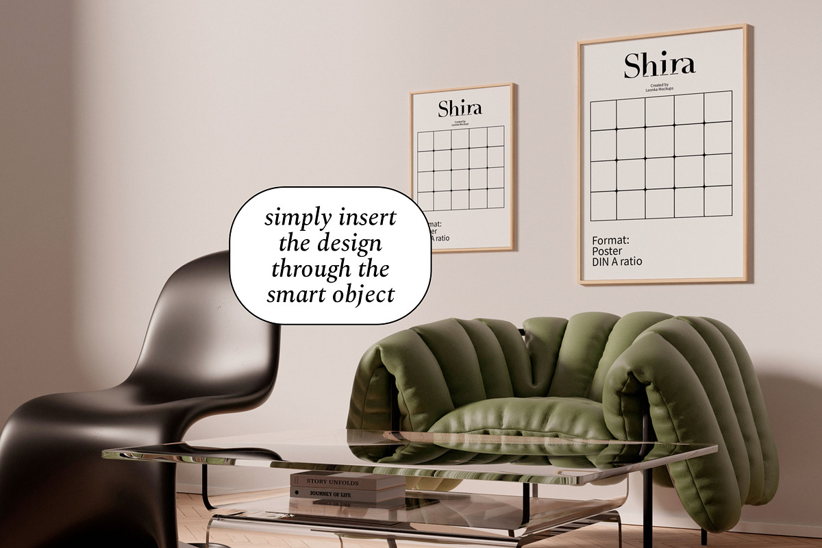 Art Mockup Set SHIRA, a Household Mockup by Bonumo (Photo 6 of 13)