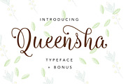 Queensha Typeface, a Script Font by ianmikraz (Thumbnail 1 of 8)