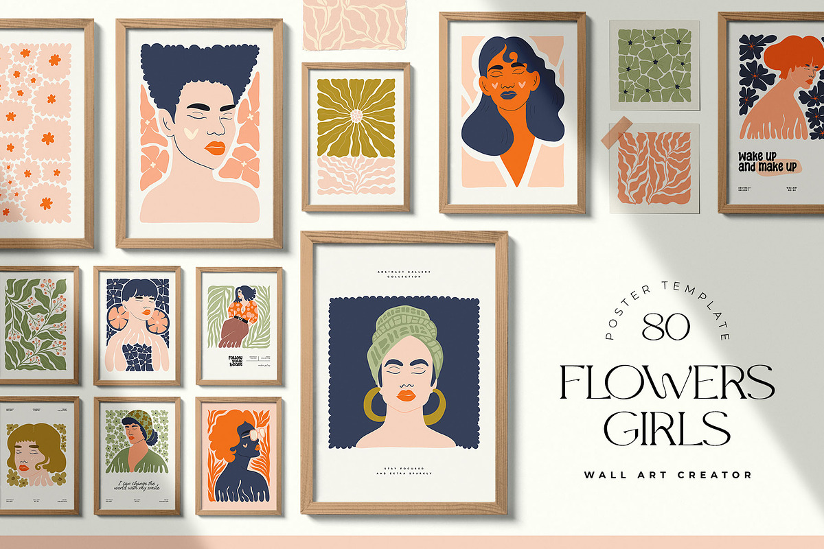 Flowers Girls | Wall Art Creator, an Object Graphic by Leleka.Store (Photo 1 of 15)