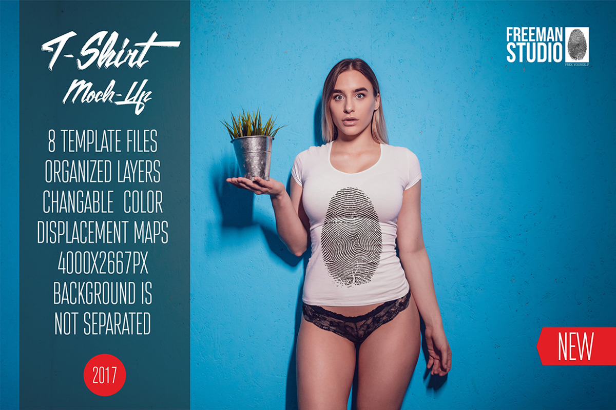 T-Shirt Mock-Up Vol.10 2017, a Shirt Mockup by Freeman Studio (Photo 1 of 14)