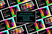 Neon Business Card Template, a Business Card Template by SunshineStudioBoutique (Thumbnail 3 of 10)