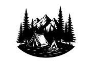 50 Camping Mountain Vector Bundle, an Illustration by jahid234 (Thumbnail 37 of 51)
