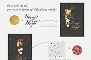 Natural Christmas. Watercolor & Gold, a Decorative Illustration by NataliVA (Thumbnail 7 of 8)